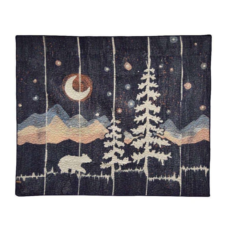 Bedding * Limited Edition Donna Sharp Moonlit Bear Cotton Throw American Heritage Textiles 61110