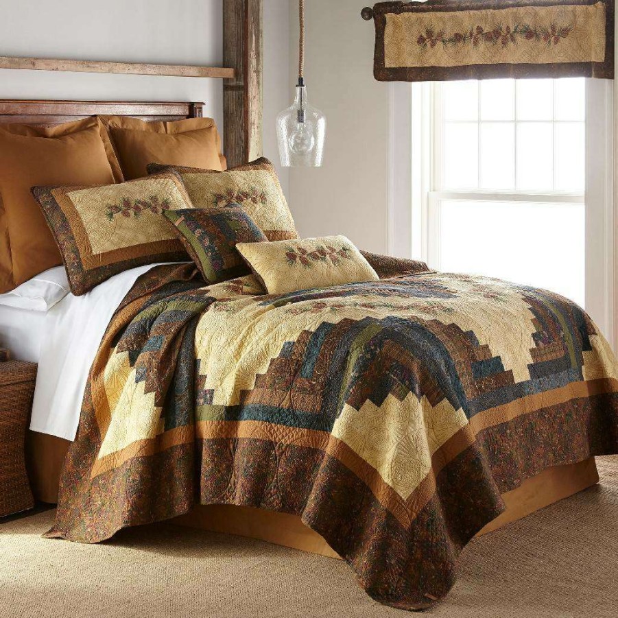 Bedding * Cheap Online Donna Sharp Cabin Raising King Cotton Quilt American Heritage Textiles 66007