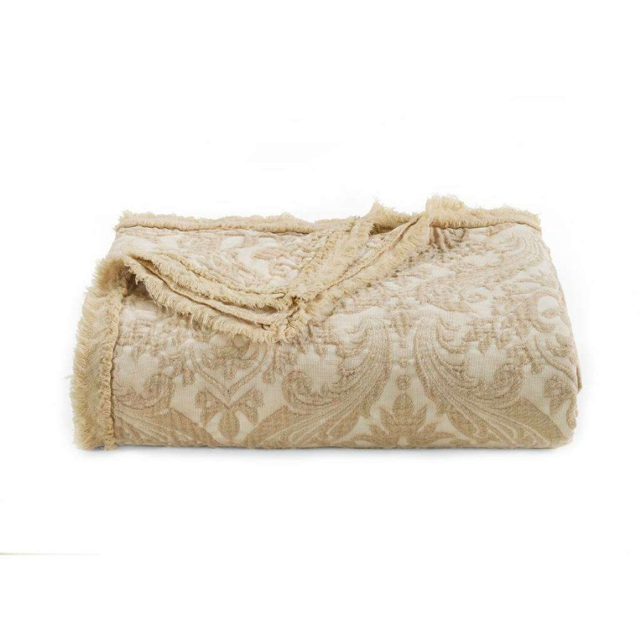 Bedding * Hot Sale Your Life Style Throw (Oversized), Gw Damask Oatmeal By Donna Sharp American Heritage Textiles Y00110