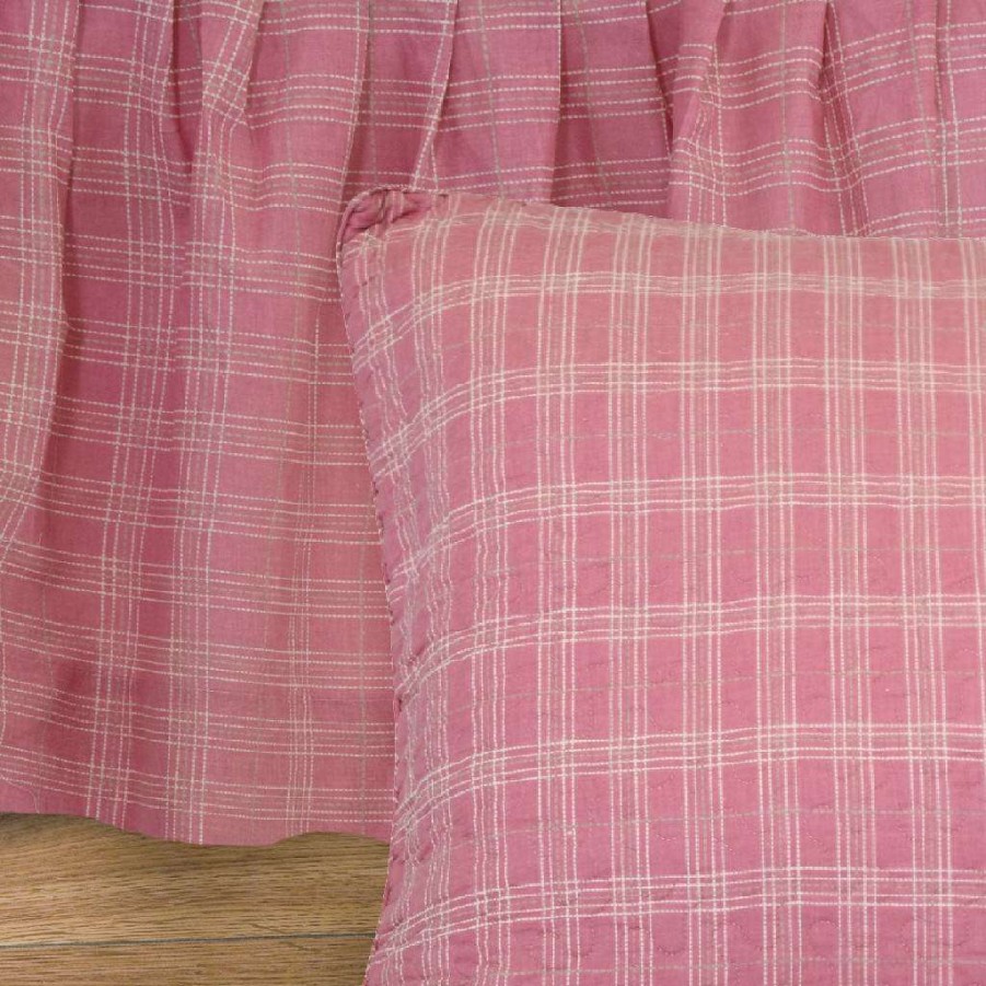 Bedding * Hot Sale Donna Sharp Pink Plaid King Bedskirt American Heritage Textiles 51970