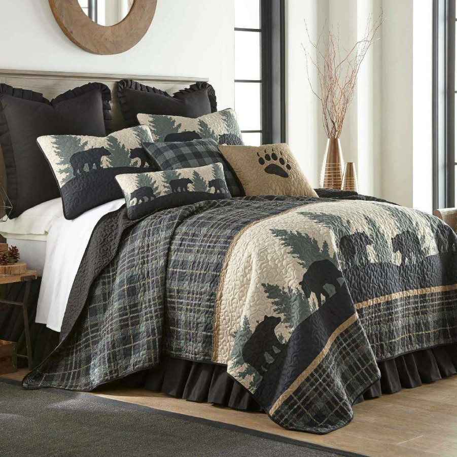 Bedding * Limited Edition Donna Sharp Full/Queen Quilt, Bear Walk Plaid Ucc American Heritage Textiles 33426