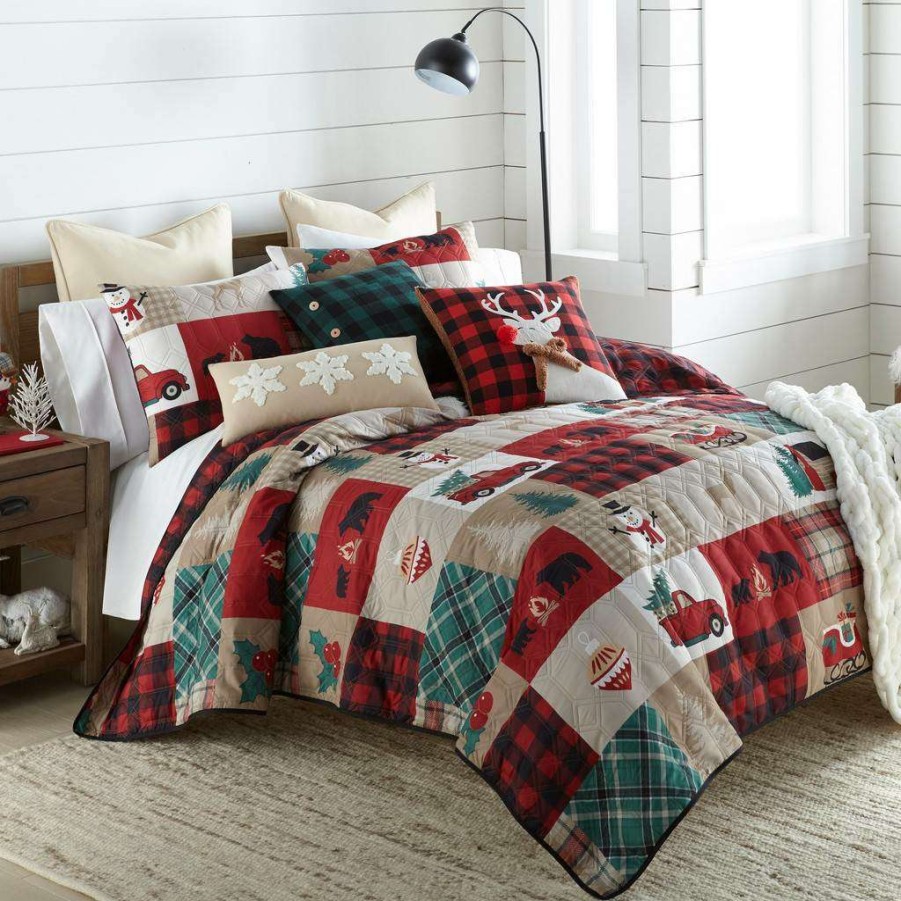 Bedding * Fire Sale Christmas Forest 3 Pc Queen Quilt Set American Heritage Textile Y20366