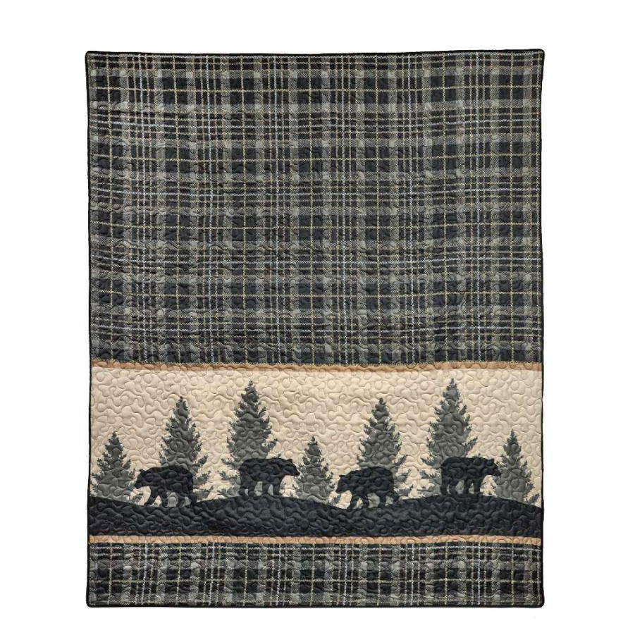 Bedding * Tendy Style Donna Sharp Throw, Bear Walk Plaid Ucc American Heritage Textiles 33430