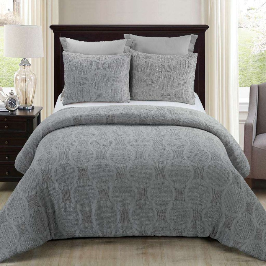 Bedding * Outlet Sale Your Life Style Queen Comforter Set, Leon (Grey) By Donna Sharp American Heritage Textiles Y00422