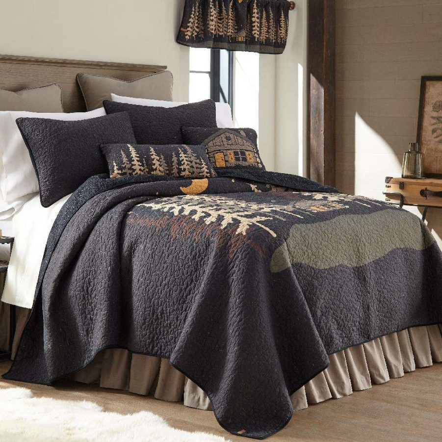 Bedding * Cheap Online Donna Sharp Moonlit Cabin Twin Cotton Quilt American Heritage Textiles 61204