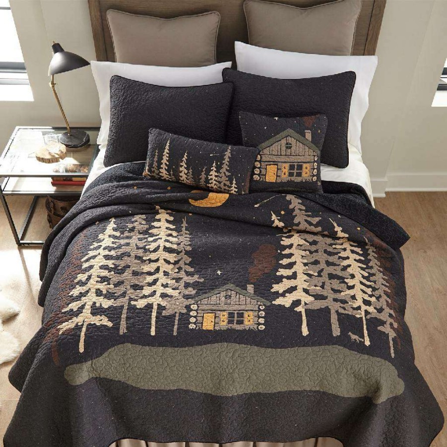 Bedding * Cheap Online Donna Sharp Moonlit Cabin Twin Cotton Quilt American Heritage Textiles 61204