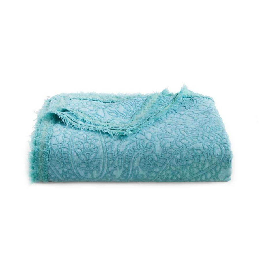 Bedding * Top Sell Your Life Style Throw (Oversized), Gw Paisley Aqua By Donna Sharp American Heritage Textiles Y00108