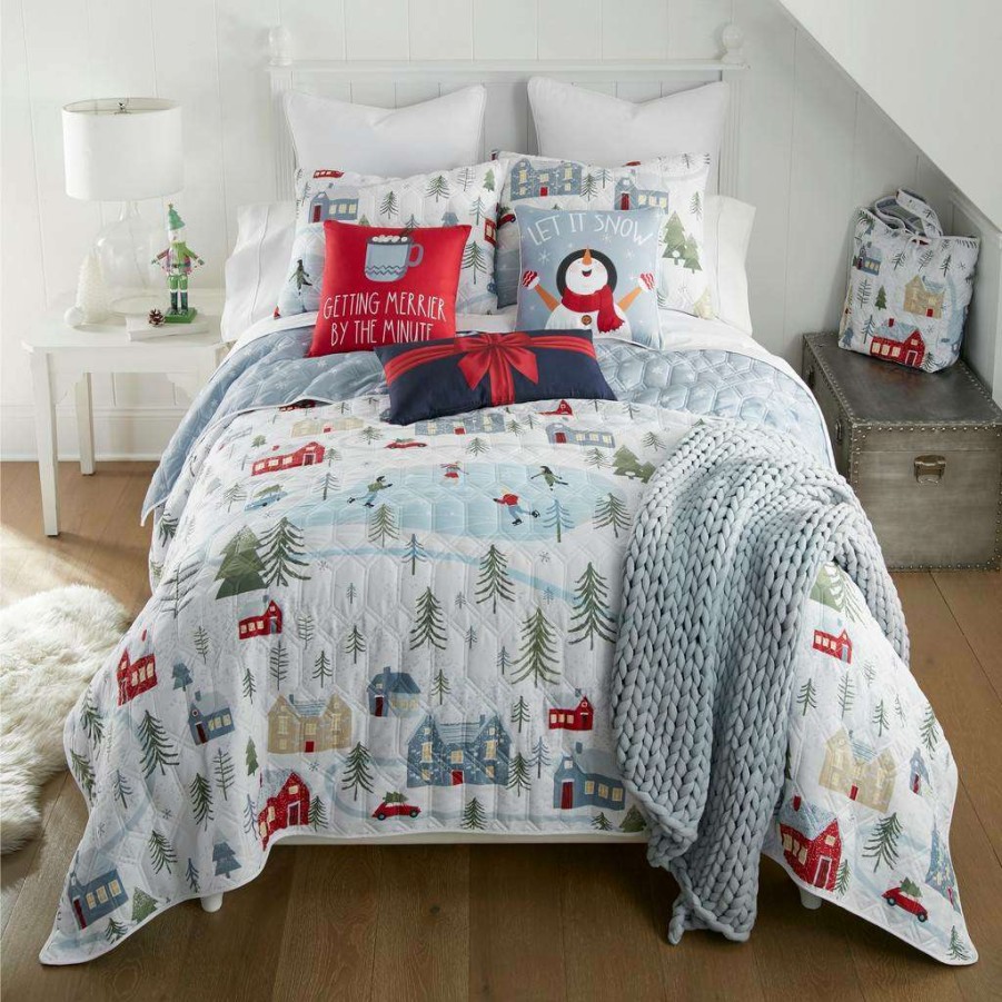 Bedding * Wholesale Your Lifestyle Winter Wonderland "Ribbon" Decorative Pillow American Heritage Textile Y20413