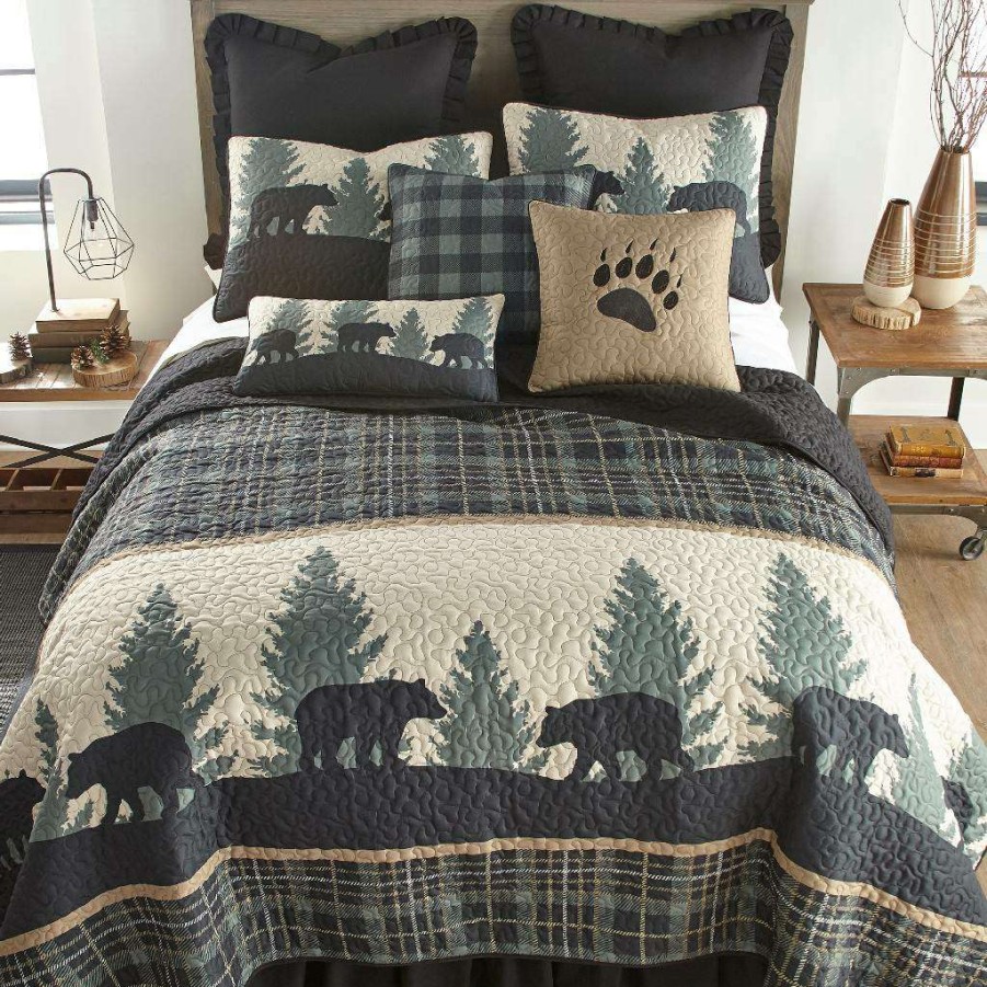 Bedding * Closeout Sale Donna Sharp Twin Quilt, Bear Walk Plaid Ucc American Heritage Textiles 33424