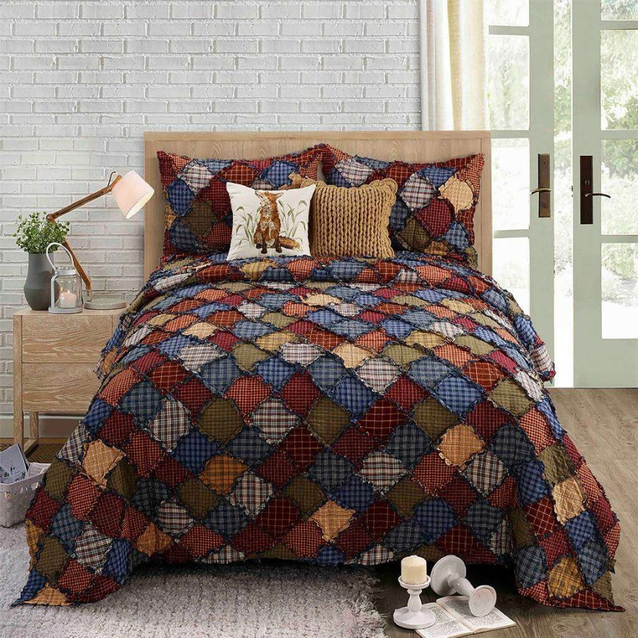 Bedding * Fire Sale Donna Sharp Queen Quilt Set, Blue Ridge American Heritage Textiles 50176