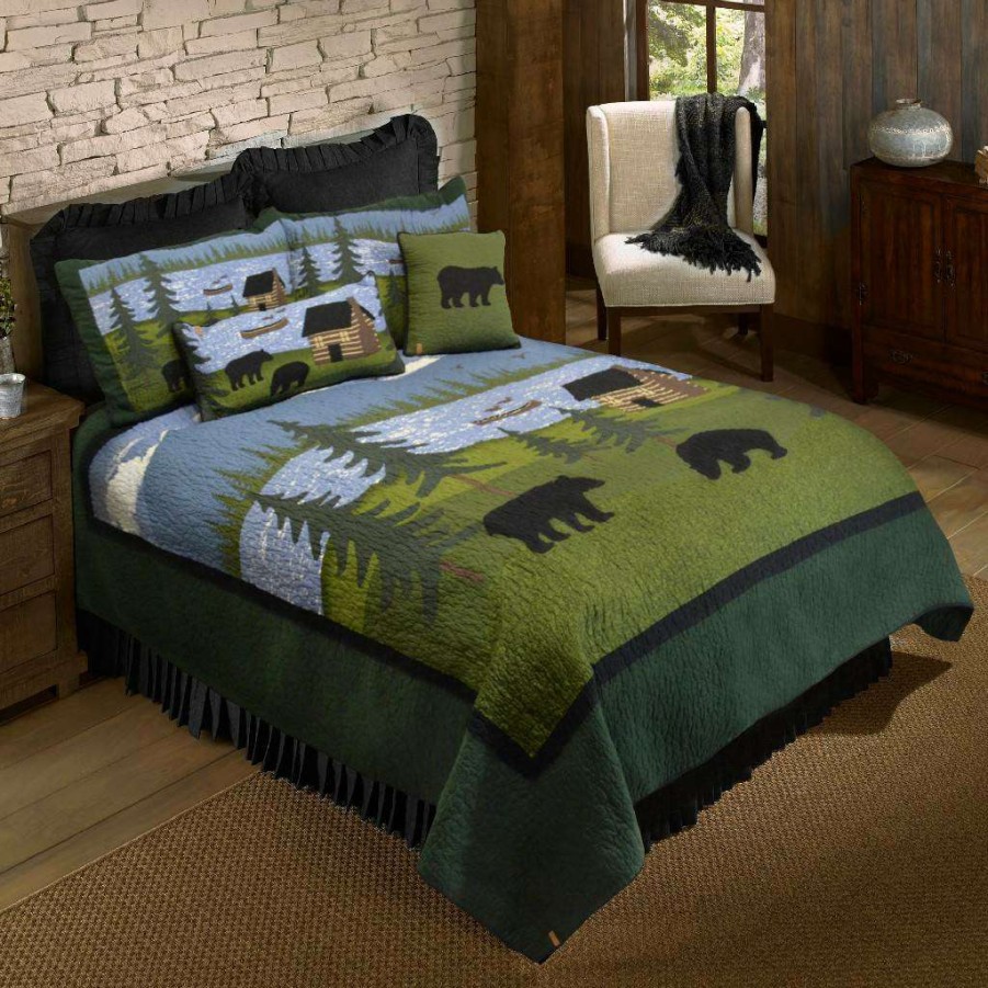 Bedding * Latest Donna Sharp Bear River King Cotton Quilt American Heritage Textiles 83427