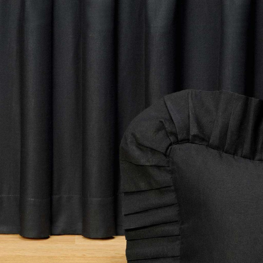 Bedding * Typical Style Donna Sharp Queen Bedskirt, Black Night (G) American Heritage Textiles 41260