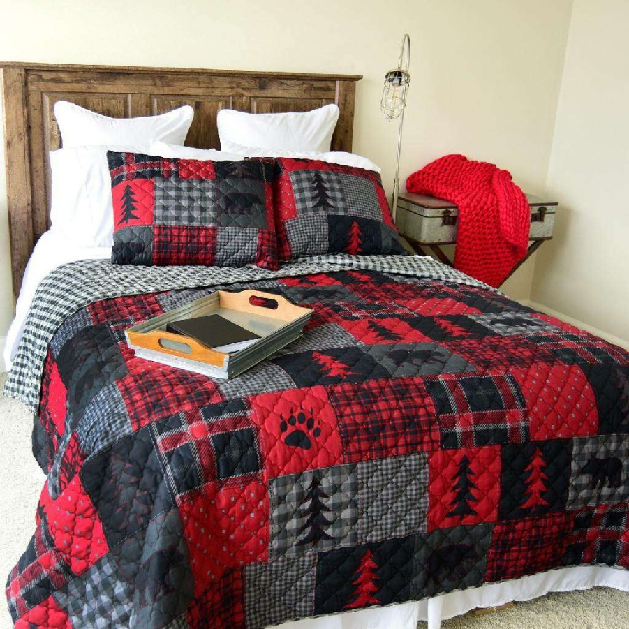 Bedding * Fire Sale Your Life Style Red Forest 3Pc Queen Quilt Set By Donna Sharp American Heritage Textiles Y20016